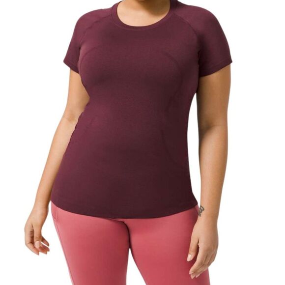 lululemon athletica Tops - Lululemon Swiftly Tech Short Sleeve 2.0 Cassis
